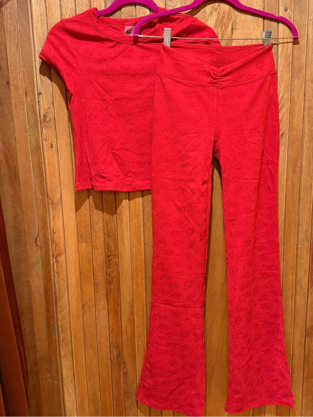 Frankie's Bikinis Clementine Shine Jacquard Legging and Top Heatwave Small NWOT